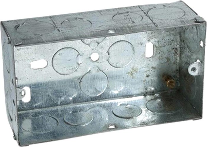 Tooled Up | Axiom Axiom Electrical Twin Metal Socket Back Box 35mm Pack of 5 Axiom Axiom Electrical Twin Metal Socket Back Box 35mm Pack of 5