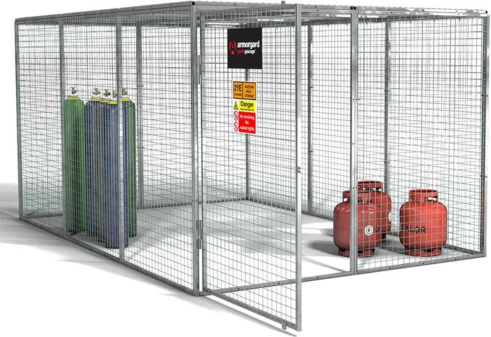 Tooled Up | Armorgard Armorgard Gorilla Bolt Together Gas Cylinder Storage Cage 2400mm 3600mm 1800mm Armorgard Armorgard Gorilla Bolt Together Gas Cylinder Storage Cage 2400mm 3600mm 1800mm