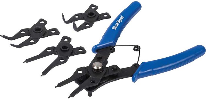 Tooled Up | Blue Spot BlueSpot 4 in 1 Internal / External Circlip Pliers Blue Spot BlueSpot 4 in 1 Internal / External Circlip Pliers