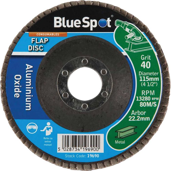Tooled Up | Blue Spot BlueSpot Flap Disc 115mm 115mm 40g Blue Spot BlueSpot Flap Disc 115mm 115mm 40g