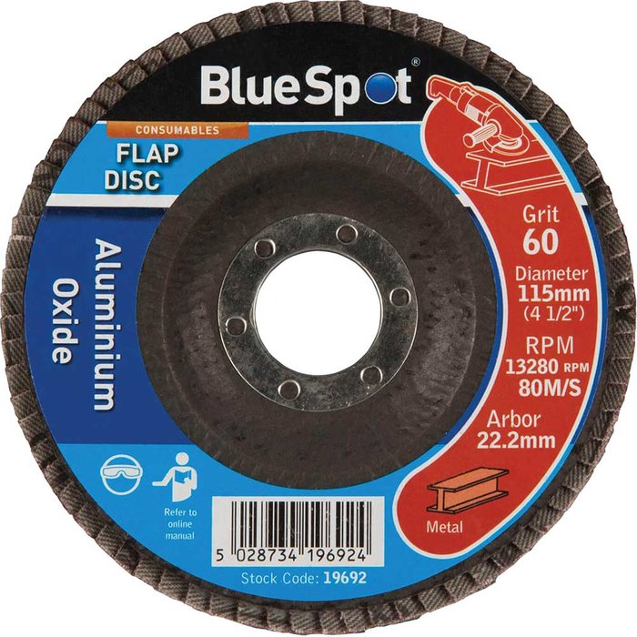 Tooled Up | Blue Spot BlueSpot Flap Disc 115mm 115mm 60g Blue Spot BlueSpot Flap Disc 115mm 115mm 60g
