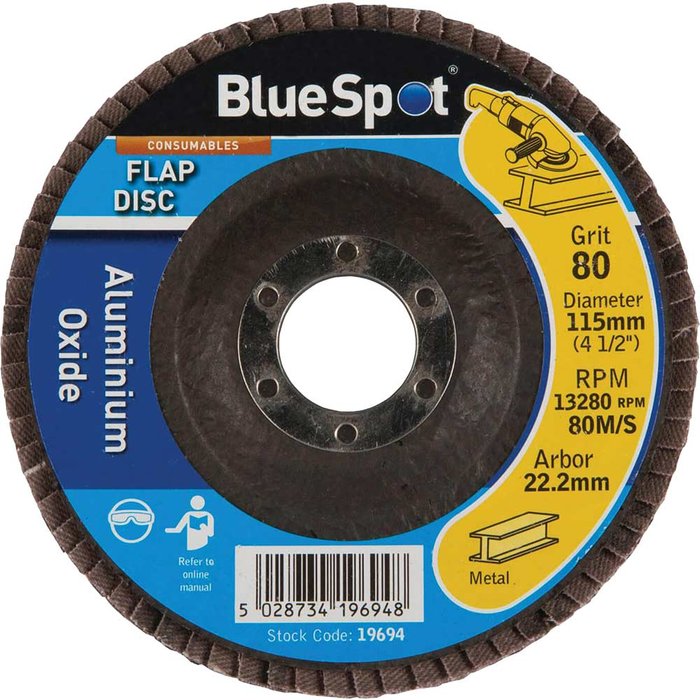 Tooled Up | Blue Spot BlueSpot Flap Disc 115mm 115mm 80g Blue Spot BlueSpot Flap Disc 115mm 115mm 80g