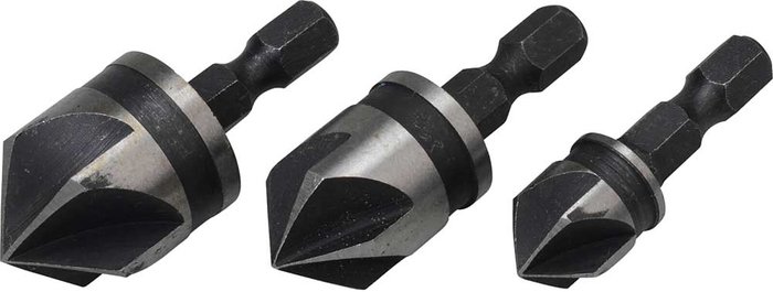 Tooled Up | Blue Spot BlueSpot 3 Piece Hex Shank Countersink Set Blue Spot BlueSpot 3 Piece Hex Shank Countersink Set