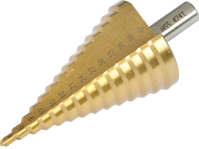 Tooled Up | Blue Spot BlueSpot HSS Step Drill Bit 4mm - 42mm Blue Spot BlueSpot HSS Step Drill Bit 4mm - 42mm