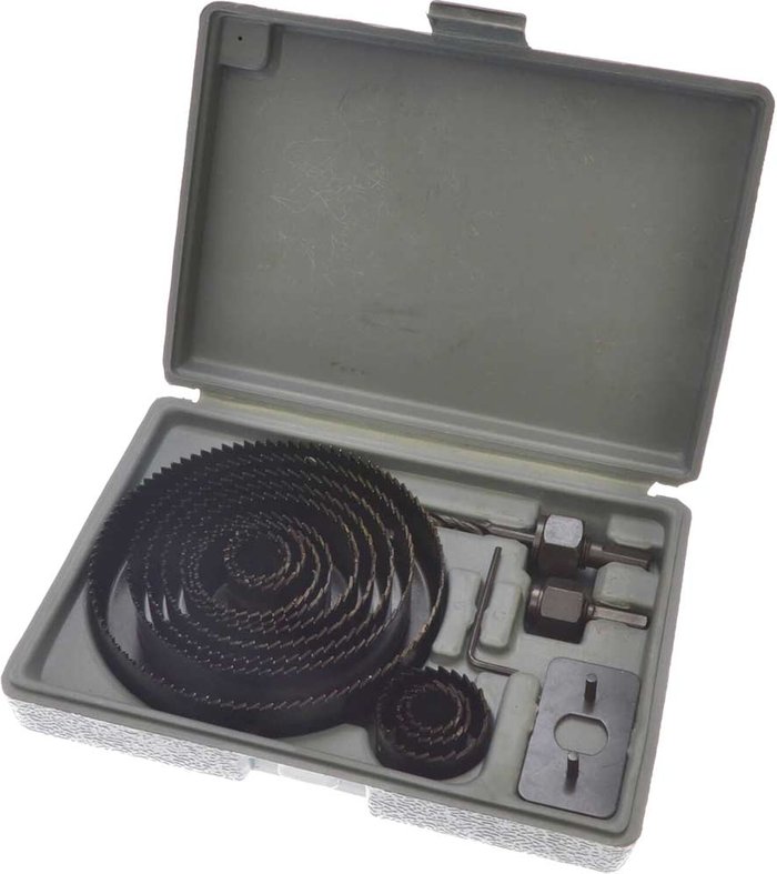 Tooled Up | Blue Spot BlueSpot 16 Piece Multi Hole Saw Set Blue Spot BlueSpot 16 Piece Multi Hole Saw Set