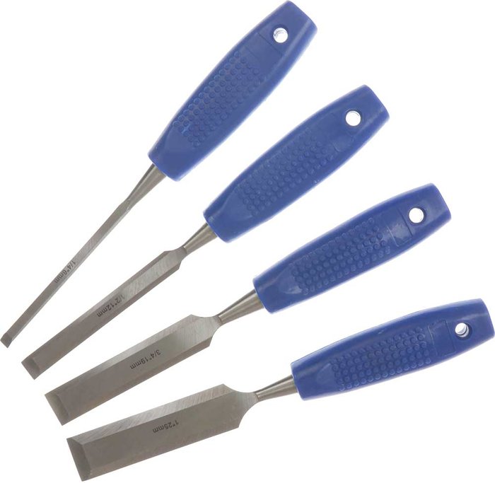 Tooled Up | Blue Spot BlueSpot 4 Piece Wood Chisel Set Blue Spot BlueSpot 4 Piece Wood Chisel Set