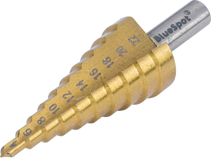 Tooled Up | Blue Spot BlueSpot HSS Step Drill Bit 4mm - 22mm Blue Spot BlueSpot HSS Step Drill Bit 4mm - 22mm