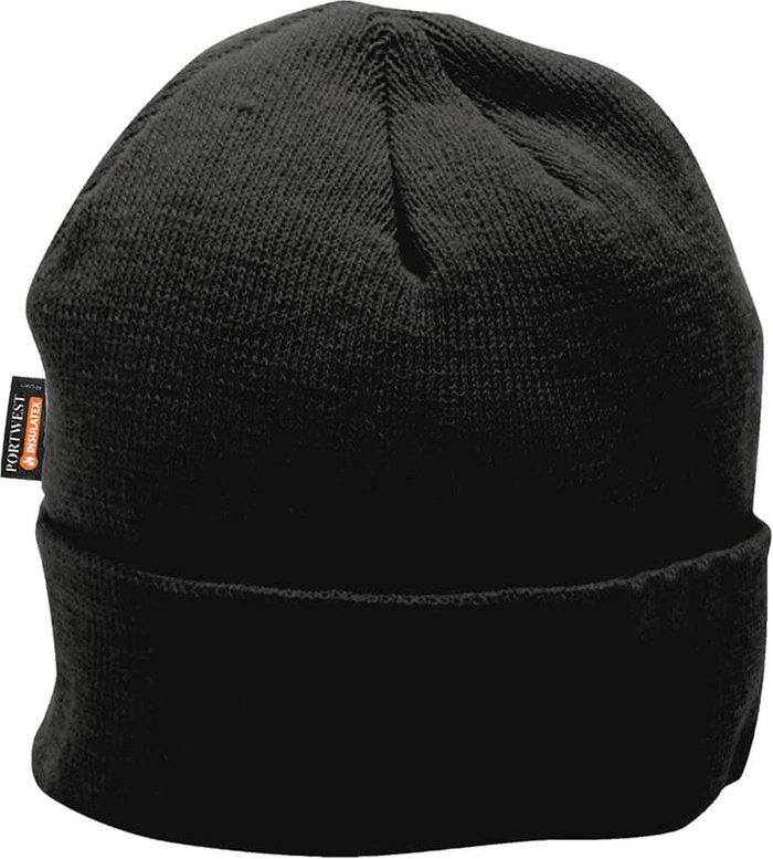Tooled Up | Portwest Portwest Insulatex Lined Knit Hat Black One Size Portwest Portwest Insulatex Lined Knit Hat Black One Size