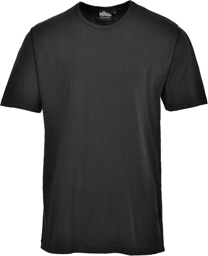 Tooled Up | Portwest Portwest Thermal Short Sleeve T Shirt Black M Portwest Portwest Thermal Short Sleeve T Shirt Black M