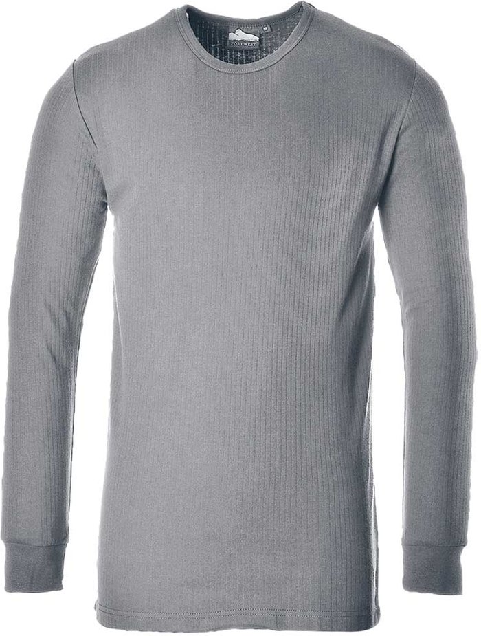Tooled Up | Portwest Portwest Thermal Long Sleeve T Shirt Grey M Portwest Portwest Thermal Long Sleeve T Shirt Grey M
