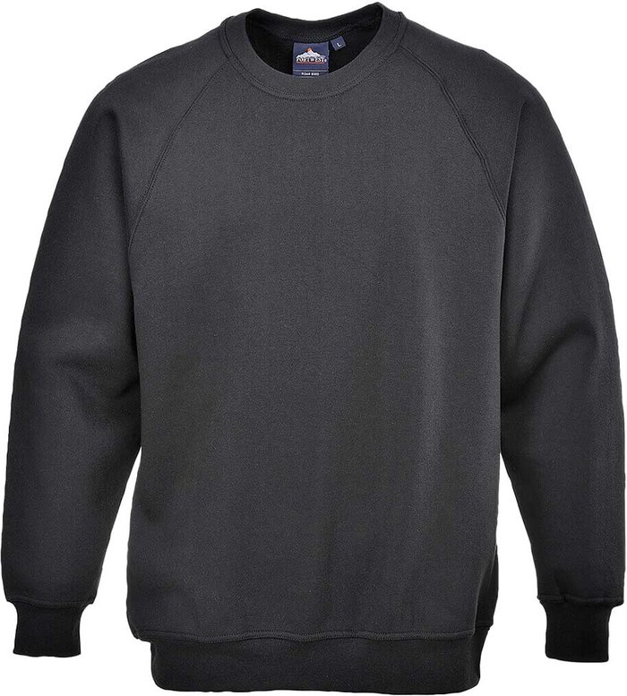 Tooled Up | Portwest Portwest Mens Roma Sweatshirt Black XL Portwest Portwest Mens Roma Sweatshirt Black XL