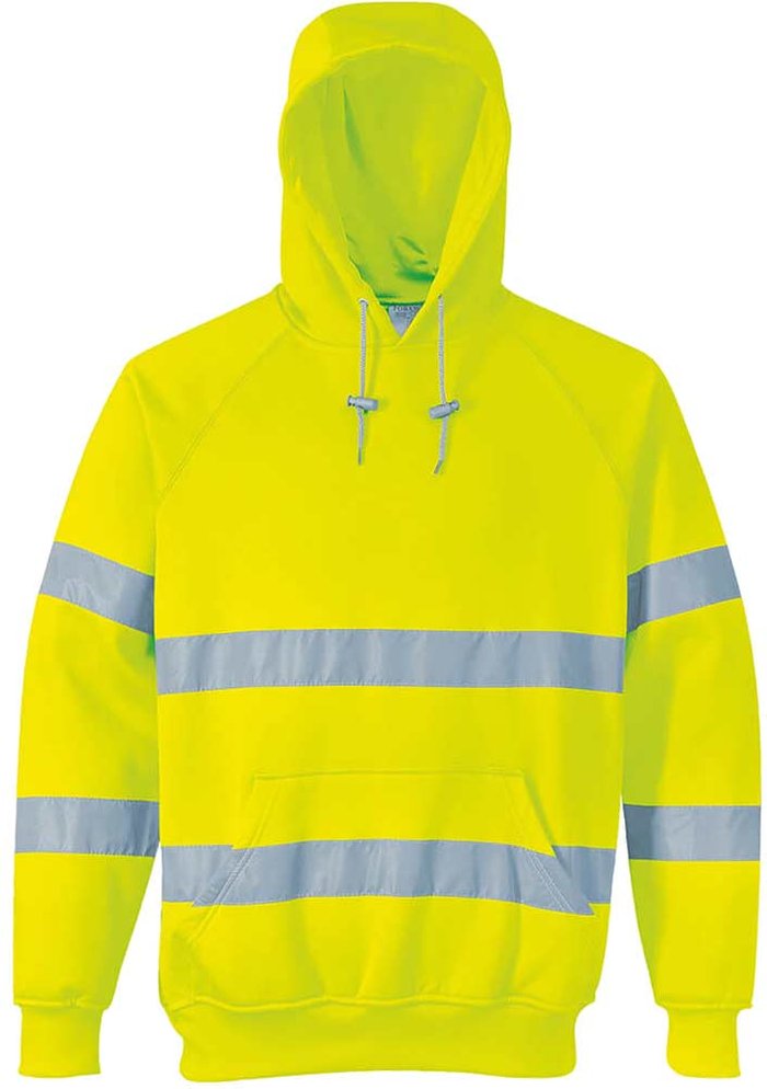Tooled Up | Portwest Portwest Class 3 Hi Vis Hooded Sweatshirt Yellow L Portwest Portwest Class 3 Hi Vis Hooded Sweatshirt Yellow L