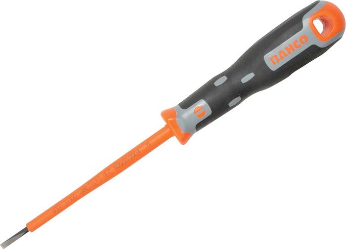 Tooled Up | Bahco Bahco Tekno+ VDE Insulated Slotted Screwdriver 3mm 100mm Bahco Bahco Tekno+ VDE Insulated Slotted Screwdriver 3mm 100mm