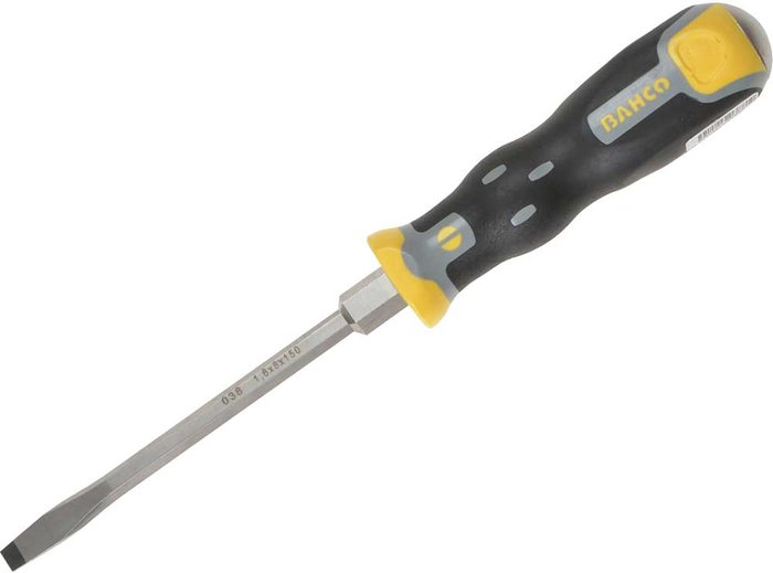 Tooled Up | Bahco Bahco Tekno+ Strike Through Shank Flared Slotted Screwdriver 10mm 175mm Bahco Bahco Tekno+ Strike Through Shank Flared Slotted Screwdriver 10mm 175mm