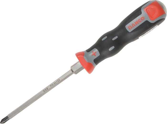 Tooled Up | Bahco Bahco Tekno+ Strike Through Shank Phillips Screwdriver PH2 125mm Bahco Bahco Tekno+ Strike Through Shank Phillips Screwdriver PH2 125mm