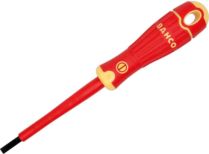 Tooled Up | Bahco Bahco VDE Insulated Slotted Screwdriver 3mm 100mm Bahco Bahco VDE Insulated Slotted Screwdriver 3mm 100mm