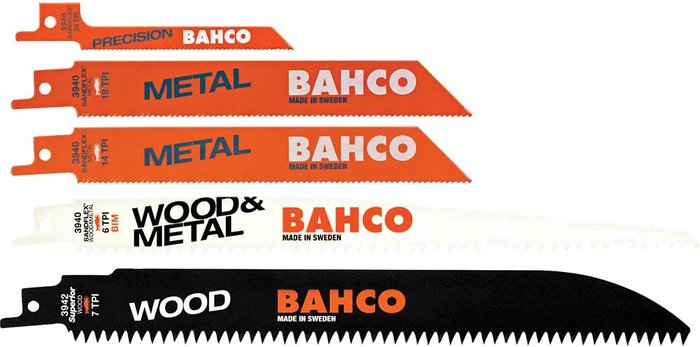 Tooled Up | Bahco Bahco 5 Piece Reciprocating Sabre Saw Blade Set Bahco Bahco 5 Piece Reciprocating Sabre Saw Blade Set