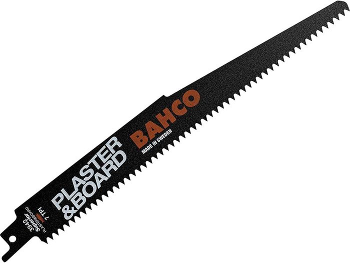 Tooled Up | Bahco Bahco Reciprocating Sabre Saw Blades for Plaster and Board 228mm Pack of 5 Bahco Bahco Reciprocating Sabre Saw Blades for Plaster and Board 228mm Pack of 5