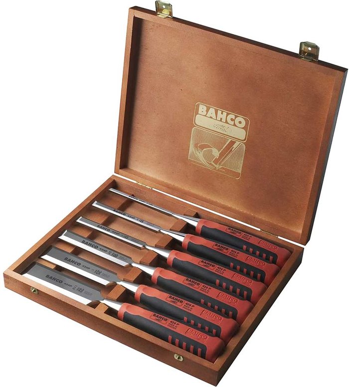 Tooled Up | Bahco Bahco 6 Piece 424 Bevel Edge Wood Chisel Set Bahco Bahco 6 Piece 424 Bevel Edge Wood Chisel Set