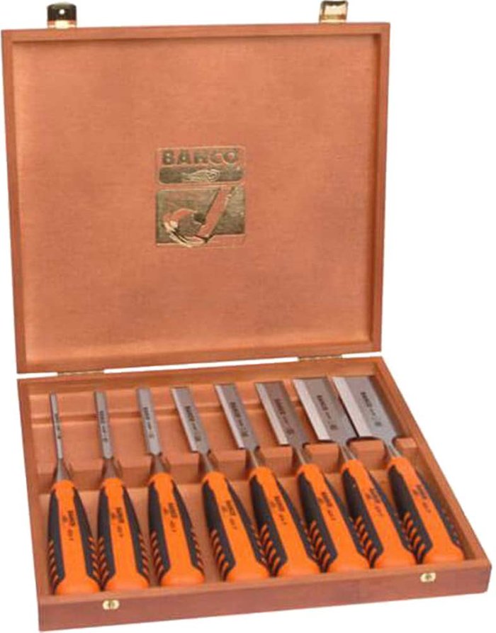 Tooled Up | Bahco Bahco 8 Piece 424 Bevel Edge Wood Chisel Set Bahco Bahco 8 Piece 424 Bevel Edge Wood Chisel Set