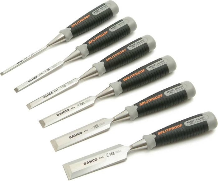 Tooled Up | Bahco Bahco 434 6 Piece Bevel Edge Wood Chisel Set Bahco Bahco 434 6 Piece Bevel Edge Wood Chisel Set