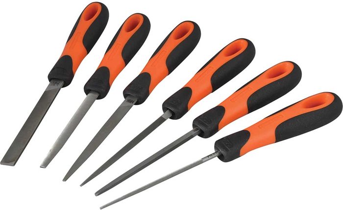 Tooled Up | Bahco Bahco 6 Piece Engineers Ergo Handle Key File Set Bahco Bahco 6 Piece Engineers Ergo Handle Key File Set