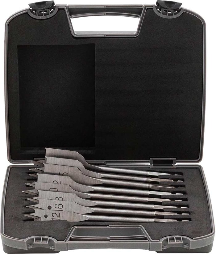 Tooled Up | Bahco Bahco 9629 8 Piece Flat Wood Drill Bit Set Bahco Bahco 9629 8 Piece Flat Wood Drill Bit Set