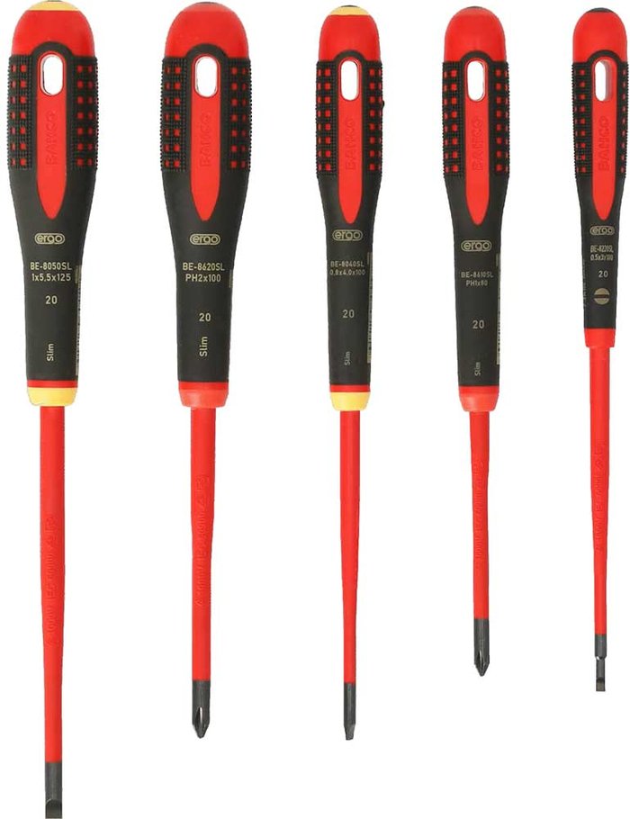 Tooled Up | Bahco Bahco 5 Piece ERGO Slim VDE Insulated Screwdriver Set Bahco Bahco 5 Piece ERGO Slim VDE Insulated Screwdriver Set