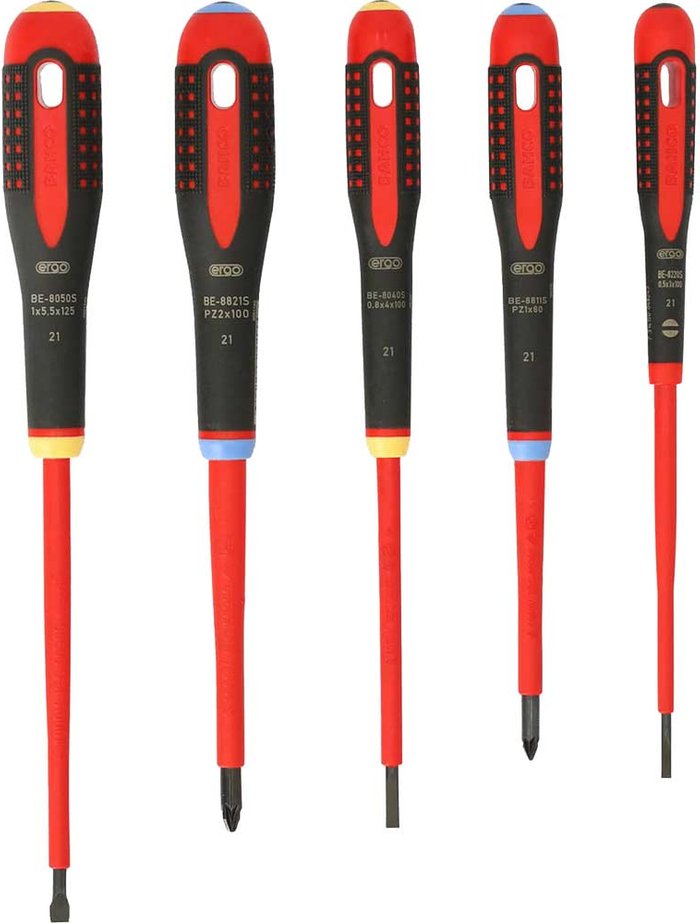Tooled Up | Bahco Bahco 5 Piece VDE Insulated Screwdriver Set Bahco Bahco 5 Piece VDE Insulated Screwdriver Set