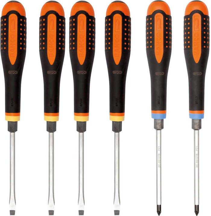 Tooled Up | Bahco Bahco 6 Piece Ergo Through Blade Screwdriver Set Bahco Bahco 6 Piece Ergo Through Blade Screwdriver Set