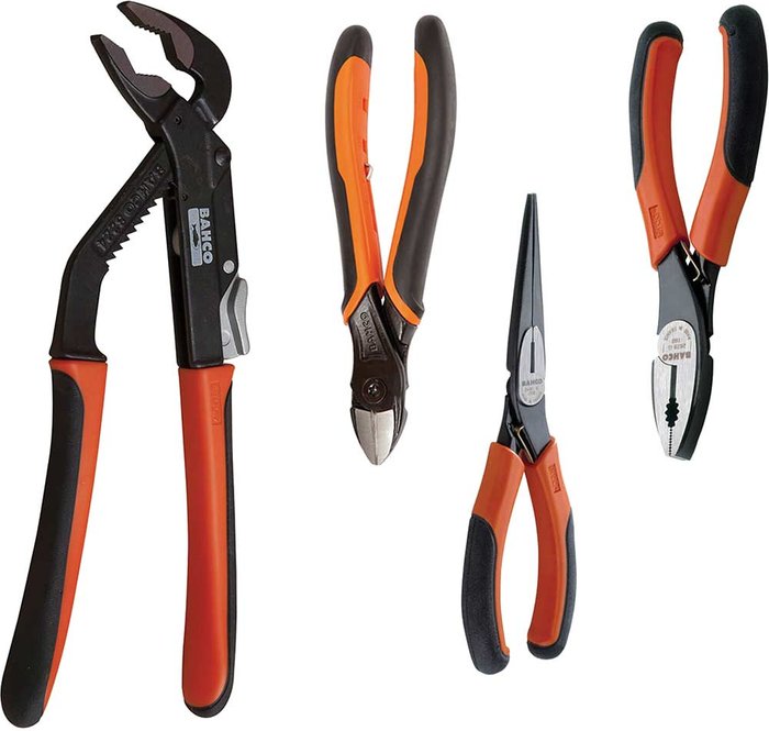 Tooled Up | Bahco Bahco 4 Piece Ergo Handle Plier Set Bahco Bahco 4 Piece Ergo Handle Plier Set