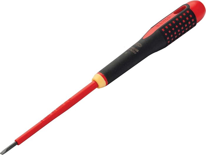 Tooled Up | Bahco Bahco Ergo Slim VDE Insulated Slotted Screwdriver 3.5mm 100mm Bahco Bahco Ergo Slim VDE Insulated Slotted Screwdriver 3.5mm 100mm