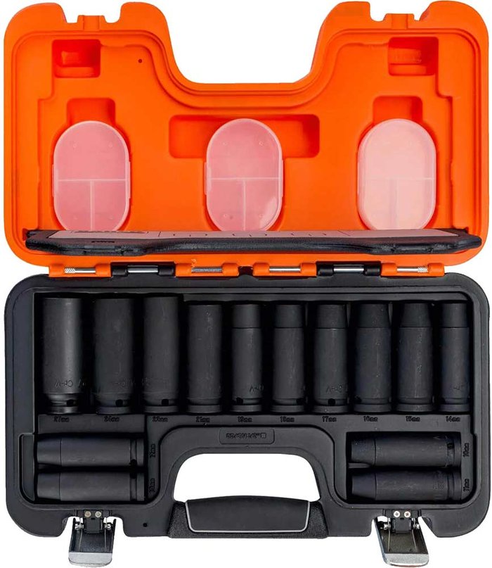 Tooled Up | Bahco Bahco DD/S14 14 Piece Deep Impact 1/2In Drive Socket Set 1/2 Bahco Bahco DD/S14 14 Piece Deep Impact 1/2In Drive Socket Set 1/2
