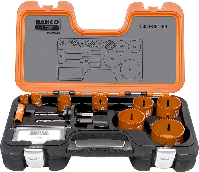 Tooled Up | Bahco Bahco 14 Piece Professional Hole Saw Set Metric Bahco Bahco 14 Piece Professional Hole Saw Set Metric