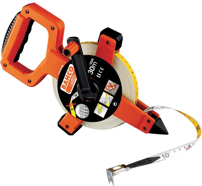 Tooled Up | Bahco Bahco LTS Open Reel Fiberglass Tape Measure Imperial & Metric 100ft / 30m 13mm Bahco Bahco LTS Open Reel Fiberglass Tape Measure Imperial & Metric 100ft / 30m 13mm