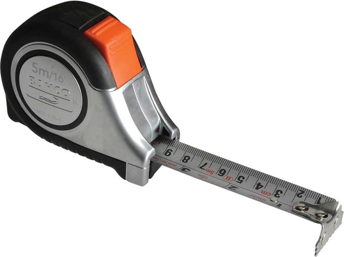 Tooled Up | Bahco Bahco MTS Reversible Magnetic Tip Tape Measure Imperial & Metric 16ft / 5m 25mm Bahco Bahco MTS Reversible Magnetic Tip Tape Measure Imperial & Metric 16ft / 5m 25mm