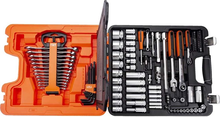 Tooled Up | Bahco Bahco 103 Piece Combination Drive Hex Socket, Bit, Key and Spanner Set Metric Combination Bahco Bahco 103 Piece Combination Drive Hex Socket, Bit, Key and Spanner Set Metric Combination