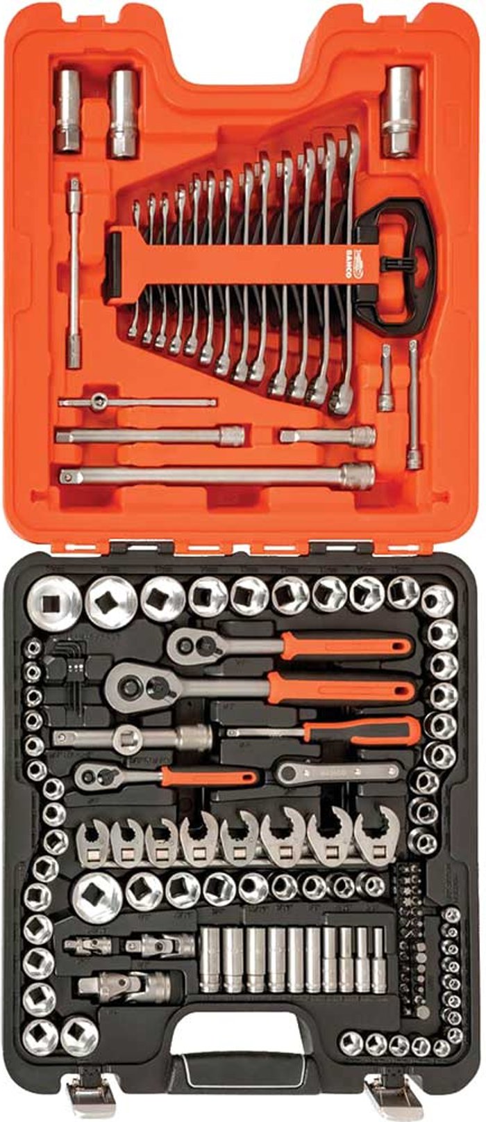 Tooled Up | Bahco Bahco S138 138 Piece Combination Drive Hex Socket, Screwdriver Bit and Crows Foot Spanner Set Metric Combination Bahco Bahco S138 138 Piece Combination Drive Hex Socket, Screwdriver Bit and Crows Foot Spanner Set Metric Combination