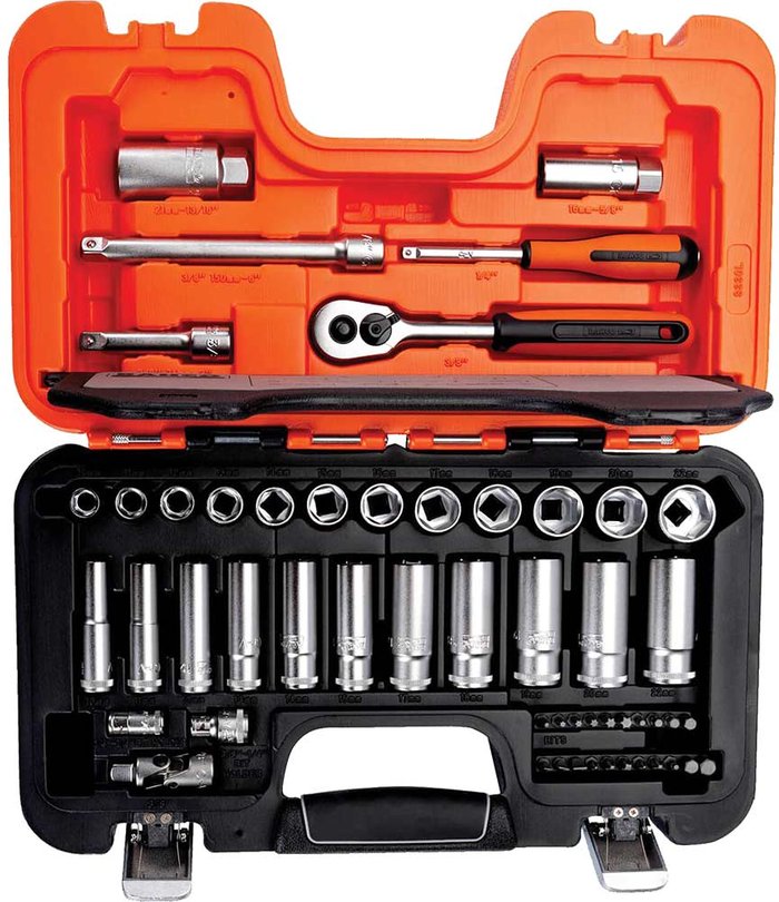 Tooled Up | Bahco Bahco 53 Piece Combination Drive Hex Socket and Bit Set Metric Combination Bahco Bahco 53 Piece Combination Drive Hex Socket and Bit Set Metric Combination