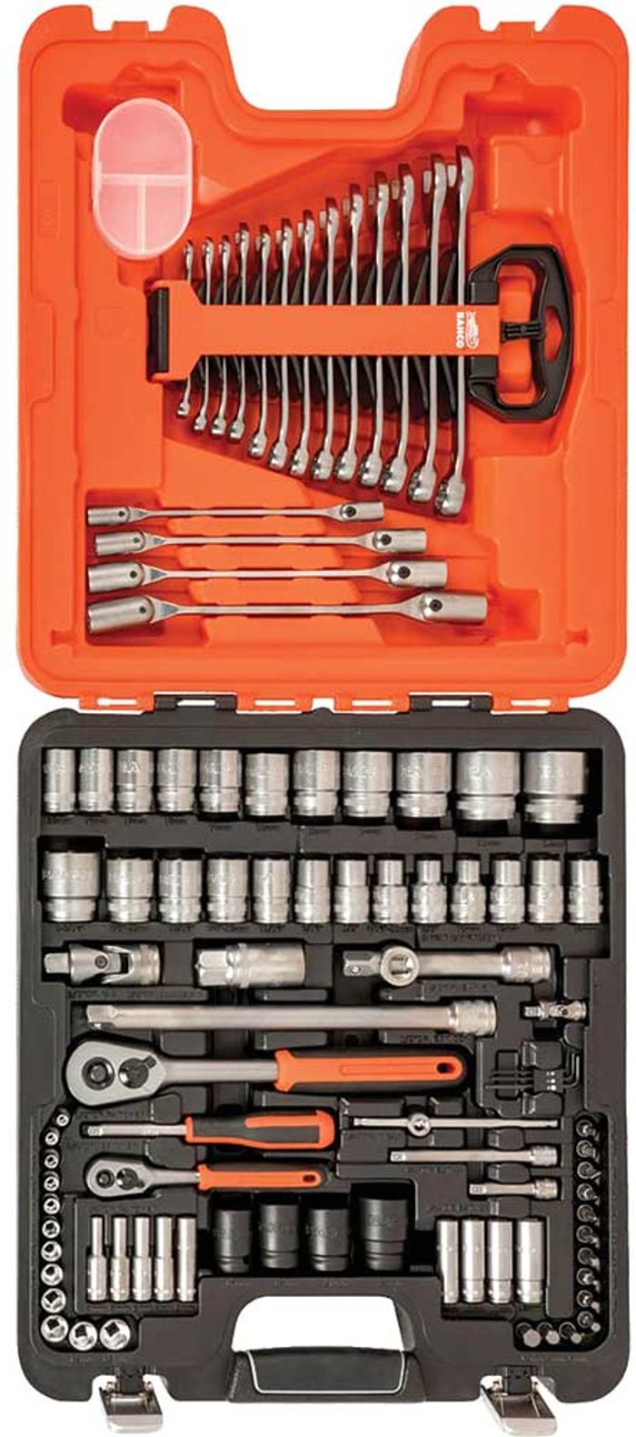 Tooled Up | Bahco Bahco S87+7 94 Pieces 1/4 and 1/2In Drive Socket and Spanner Set Combination Bahco Bahco S87+7 94 Pieces 1/4 and 1/2In Drive Socket and Spanner Set Combination