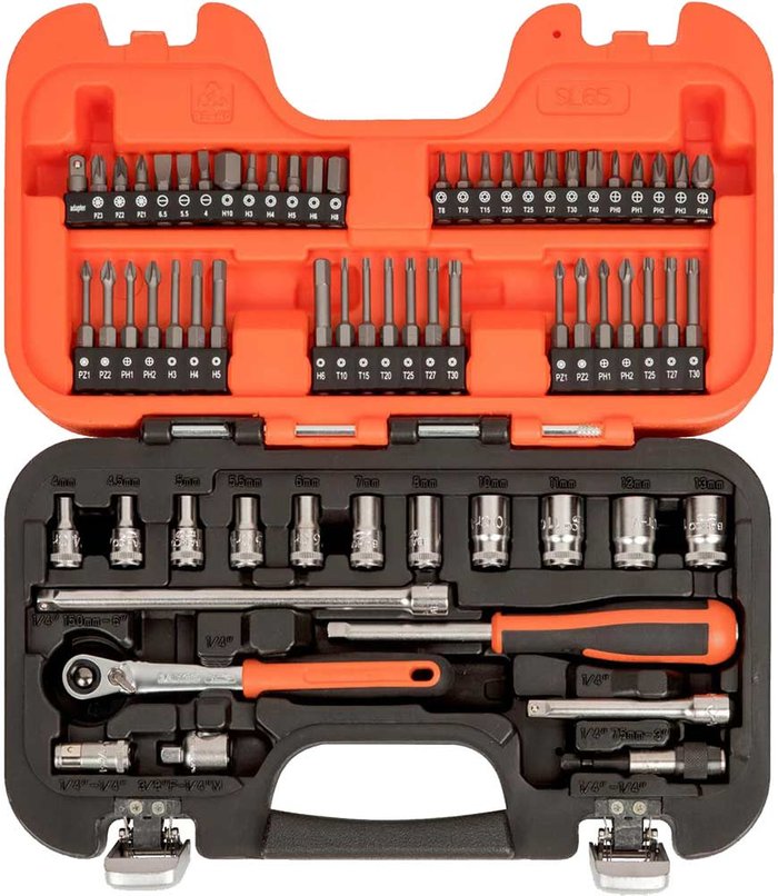 Tooled Up | Bahco Bahco - BAHSL65 SL65 Slim Socket Set of 65 Metric 1/4in Drive Bahco Bahco - BAHSL65 SL65 Slim Socket Set of 65 Metric 1/4in Drive