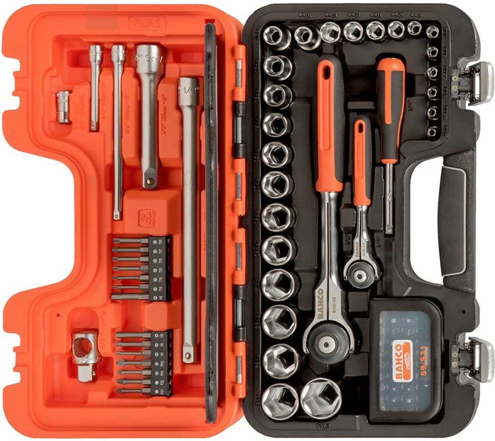 Tooled Up | Bahco Bahco 79 Piece Combination Drive Swivel Socket Set Metric Combination Bahco Bahco 79 Piece Combination Drive Swivel Socket Set Metric Combination