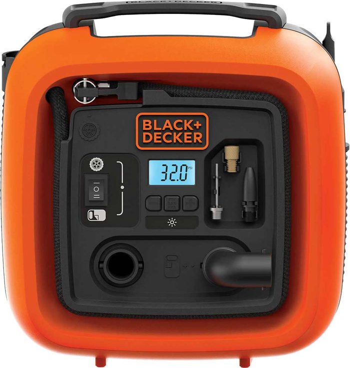 Tooled Up | Black and Decker Black and Decker ASI400 12v High Pressure Air Compressor Pump and Inflator (Not Cordless) 12v Black and Decker Black and Decker ASI400 12v High Pressure Air Compressor Pump and Inflator (Not Cordless) 12v