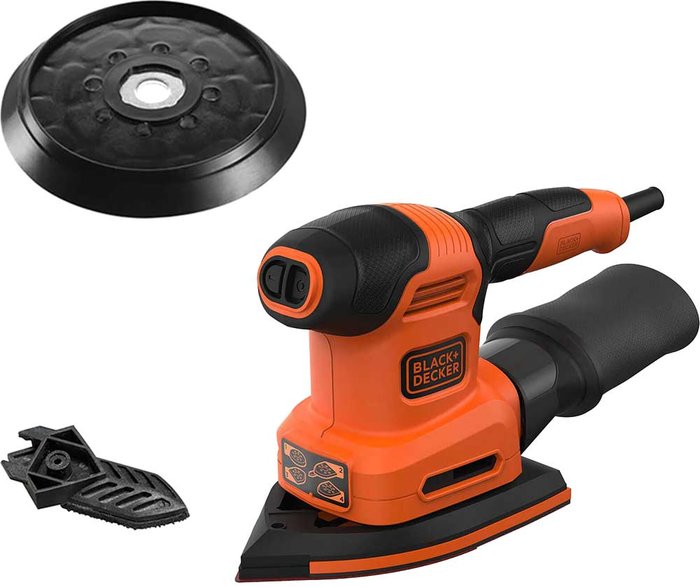 Tooled Up | Black & Decker Black & Decker 200W 4-in-1 Multi-Sander - Orange Black & Decker Black & Decker 200W 4-in-1 Multi-Sander - Orange