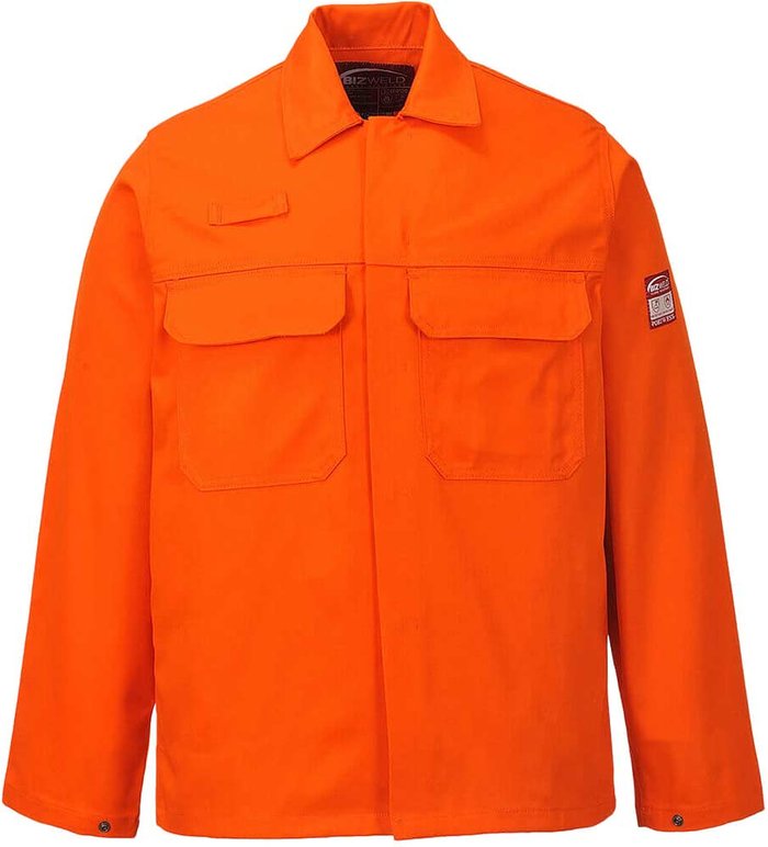 Tooled Up | Bizweld Biz Weld Mens Flame Resistant Jacket Orange S Bizweld Biz Weld Mens Flame Resistant Jacket Orange S