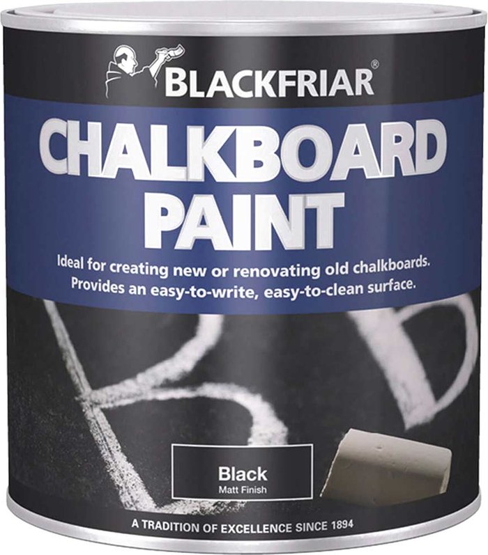 Tooled Up | Blackfriar Blackfriar Chalkboard Paint for Renovating or Creating Chalkboards Black 250ml Blackfriar Blackfriar Chalkboard Paint for Renovating or Creating Chalkboards Black 250ml