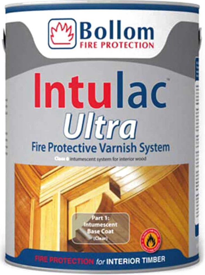 Tooled Up | Bollum Bollom Intulac Ultra Base Coat Intumescent Fire Paint For Timber Clear 5l Bollum Bollom Intulac Ultra Base Coat Intumescent Fire Paint For Timber Clear 5l