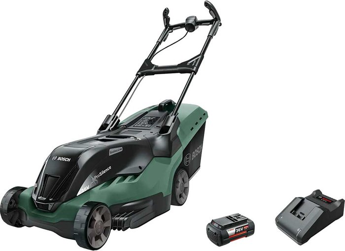 Tooled Up | Bosch BOSCH AdvancedRotak 36-850 Cordless Rotary Lawn Mower - Green & Black Bosch BOSCH AdvancedRotak 36-850 Cordless Rotary Lawn Mower - Green & Black
