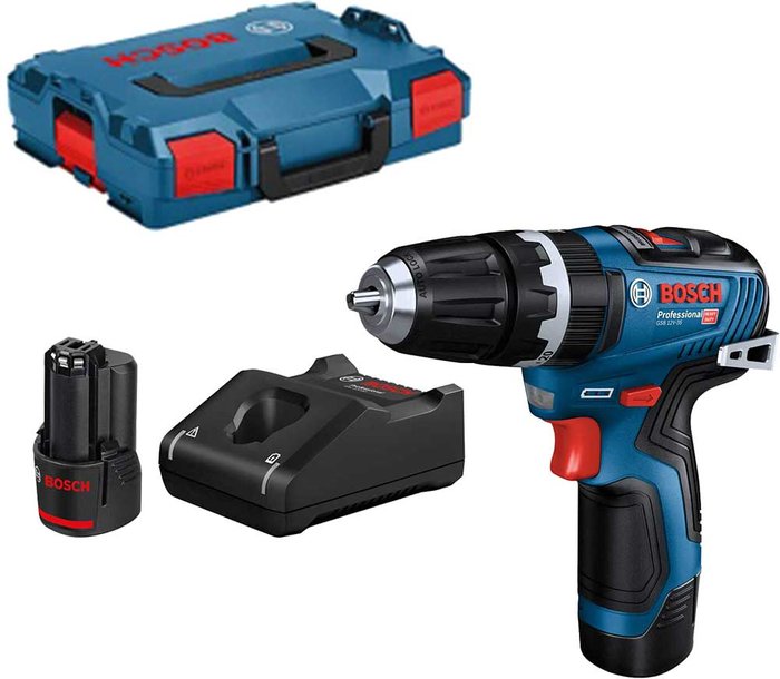 Tooled Up | Bosch Professional Bosch GSB 12V-35 12v Cordless Brushless Combi Drill 2 x 3ah Li-ion Charger Case Bosch Professional Bosch GSB 12V-35 12v Cordless Brushless Combi Drill 2 x 3ah Li-ion Charger Case