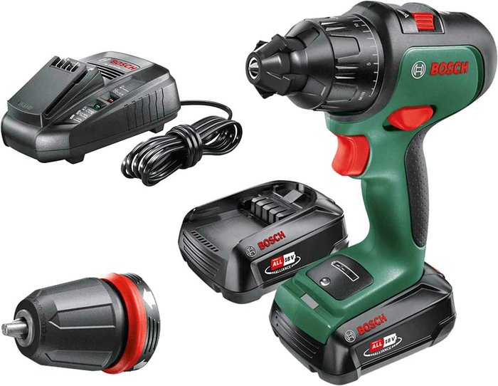 Tooled Up | Bosch Home and Garden Bosch ADVANCEDIMPACT 18v Cordless Combi Drill 2 x 2.5ah Li-ion Charger Case Bosch Home and Garden Bosch ADVANCEDIMPACT 18v Cordless Combi Drill 2 x 2.5ah Li-ion Charger Case